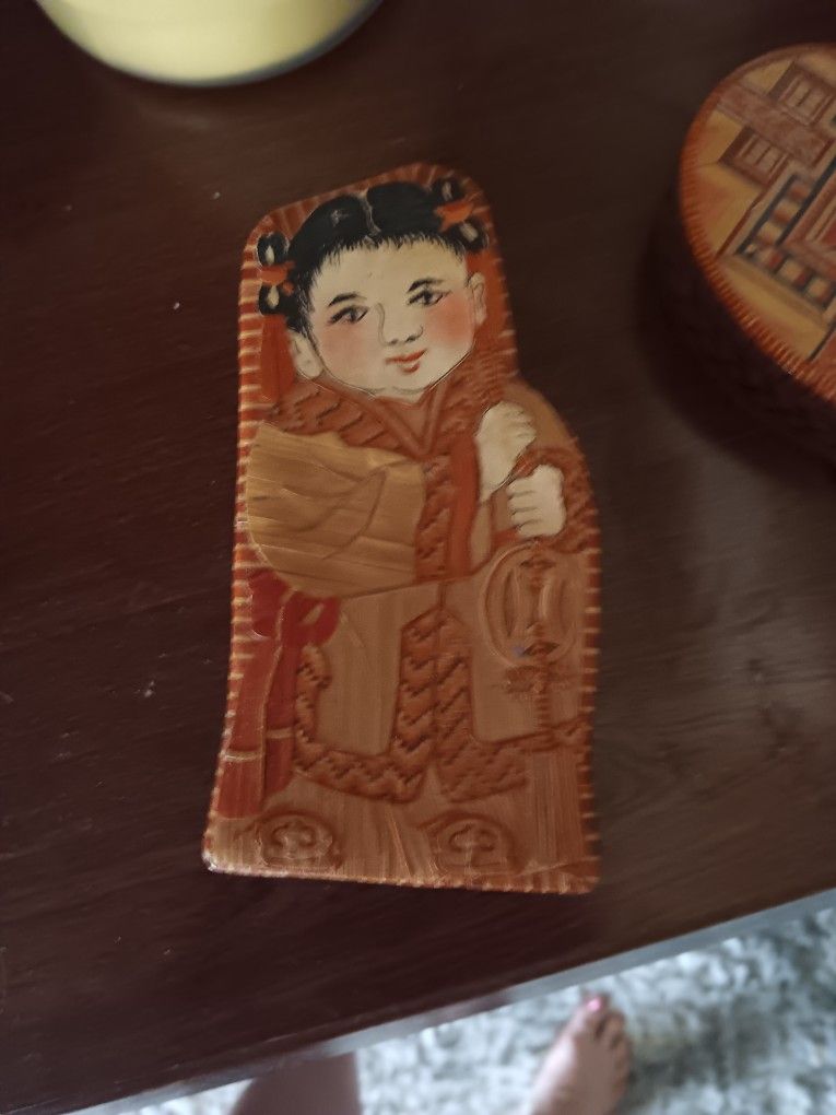 Oriental Bamboo Trinket Boxes