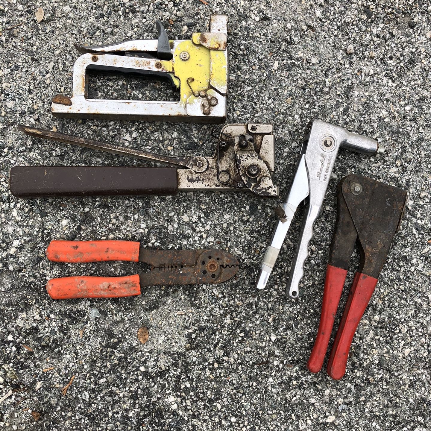 Pop Riveter, Stapler, Hammer Tacker Stapler. $10 for all