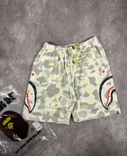 White bape shorts