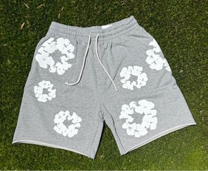 Denim Tears White on Grey Shorts Size Medium