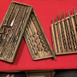Antique Brace Auger Bit Set Drills 