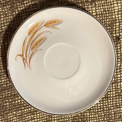 Golden Wheat Saucers, Made In The USA, 22 K Gold (5 Total)