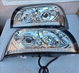 96-10 Freightliner Century LED DRL Projector Headlights Luces Focos Micas Faros Faroles Headlamps