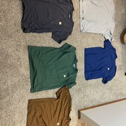 5, L-size Heavyweight Carhart T-shirts