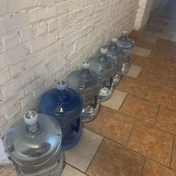 Six 5 Gallon Of  Poland Spring water Jugs