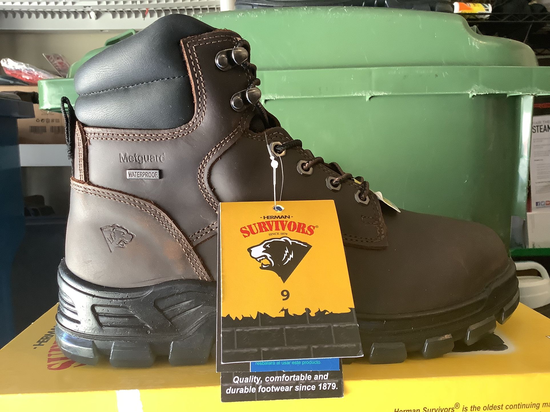 NEW MEN’S HERMAN SURVIVORS M HS SMELT STEEL TOE WATERPROOF LEATHER WORK BOOTS Sz 8, 9 & 12