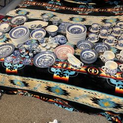 Willow Ware China 100 Piece Lot 