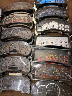 CLUSTERS FOR SALE and REPEIR  FOR 1996 TO 2016 FOR SILVERADO TAHOE YUKON ESCALADE HUMMER SIERRA ENVOY STARTING FOR 90 AND UP