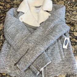 Old Navy Fur Jacket Size M Petite