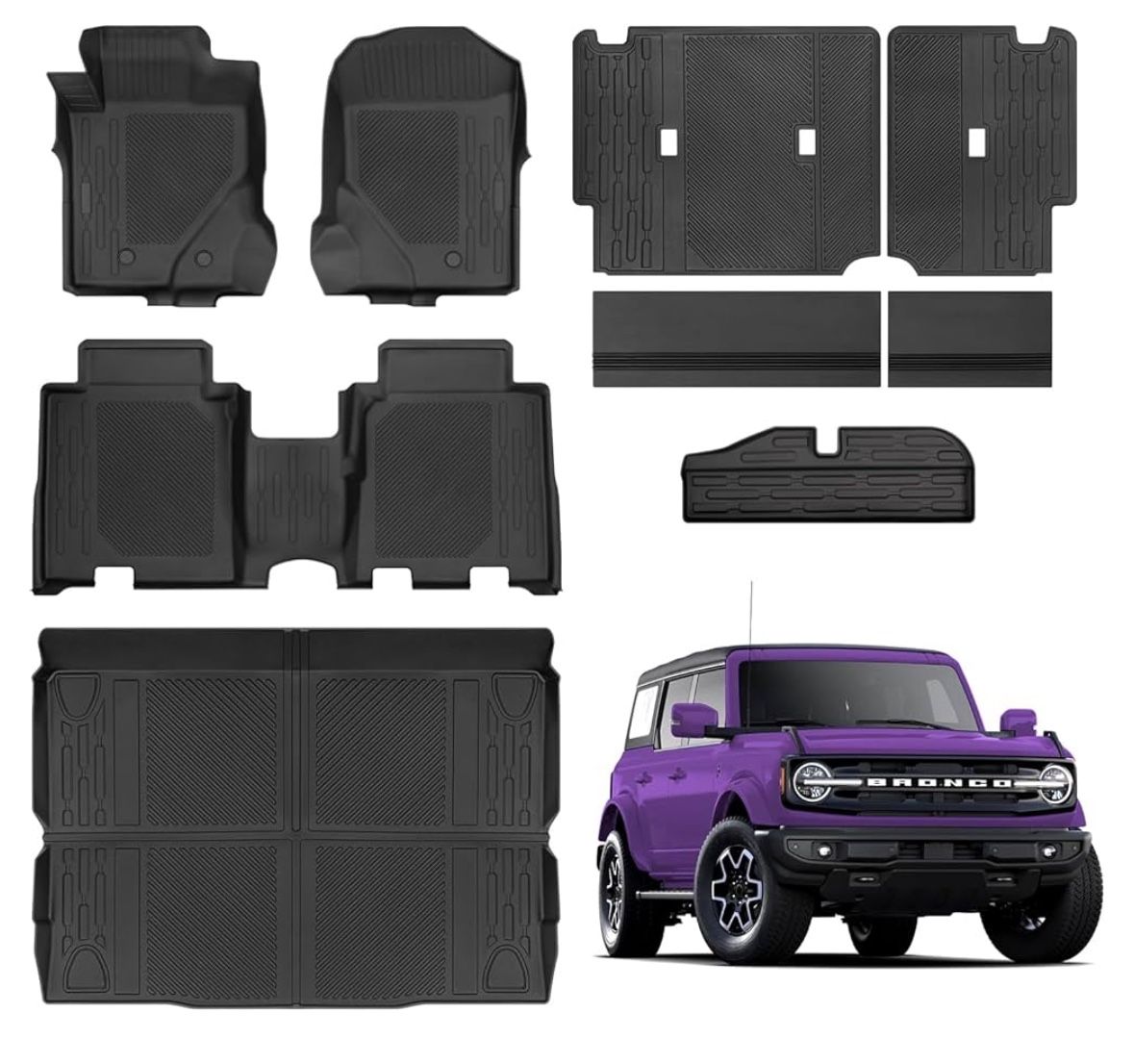 New TSLDRV Ford Bronco Floor Mat Set