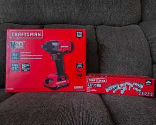 Craftsman- V20 20-volt max 1/4-in Cordless Impact Driver with 42 -Piece 1/4-in 3/8-in Drive Set