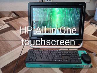 Touchscreen HP-20-All in One-f394-AMD-A4-5000 R-8gb ram -500gb HD good for offic-es bus-iness.