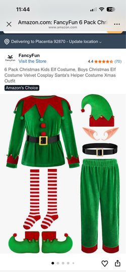 Christmas Elf Costume – Kids – Like New (Worn Once)