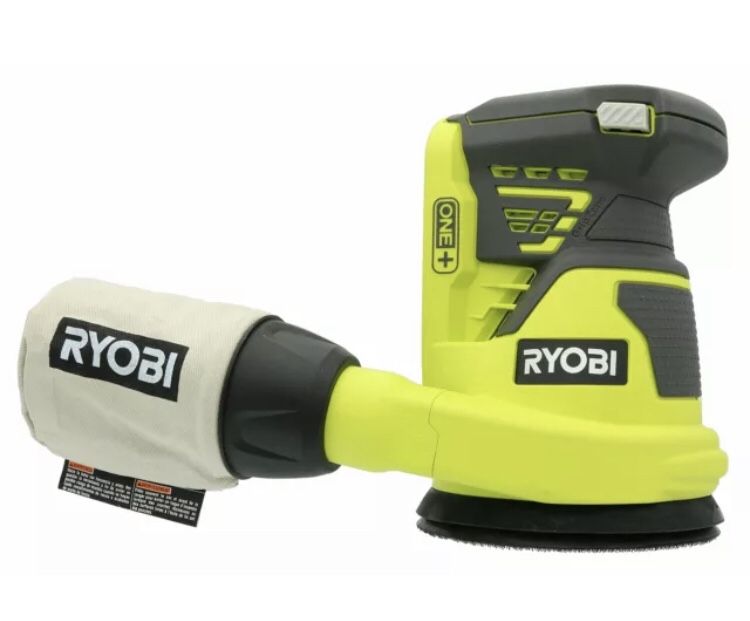 Ryobi P411 One+ 18 Volt 5 Inch Cordless Battery Operated Random Orbit Power Sa..