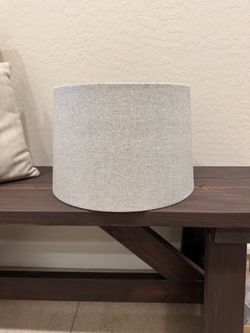 Large gray herringbone lampshade