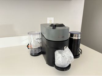 Gray Nespresso Vertuo Pop+ Combination Espresso and Coffee Maker with Milk Frother by Breville