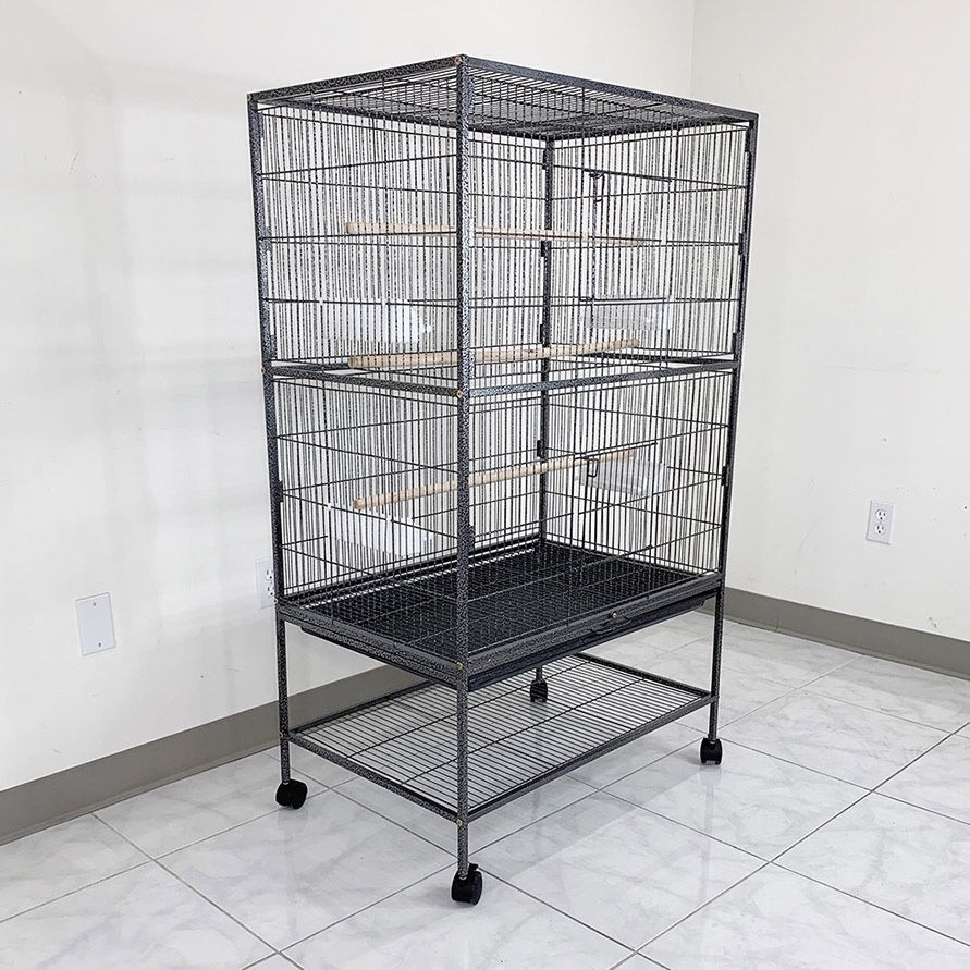 (NEW) $100 Large 52 inch Parrot Bird Cage Rolling Stand for Cockatiel Canary Finch Lovebird