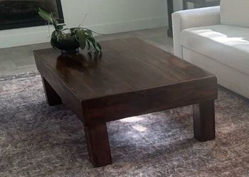 Wood coffee table