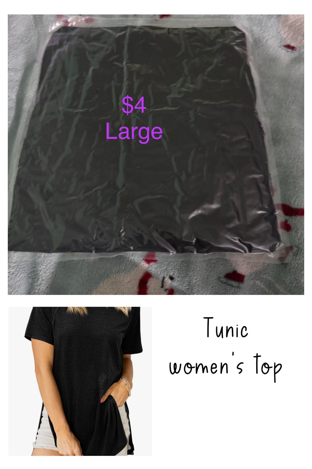 Large Split Tunic Top