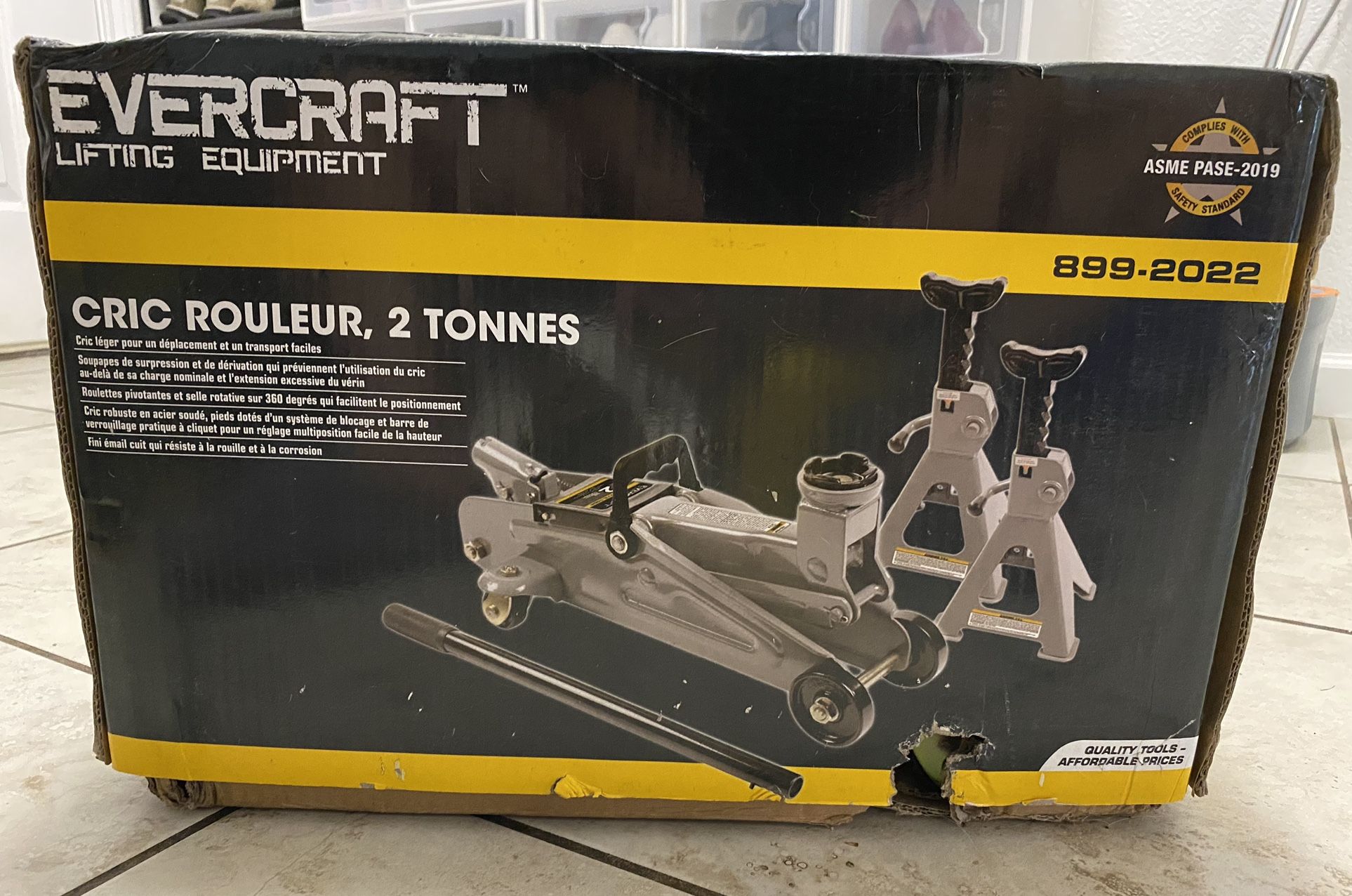 Evercraft Lifting Equipment - 2 Ton Trolley Jack Kit Tool