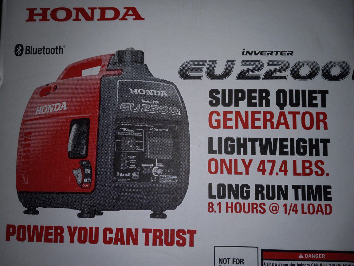 Honda Eu2200 Portable Generator Brand New