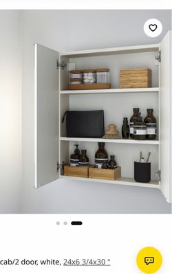 White Double Door Wall Cabinet