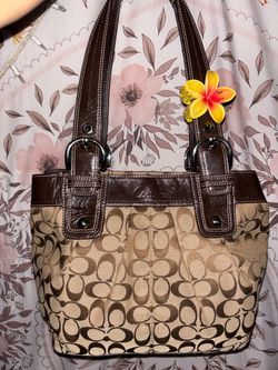 Vintage Y2k Coach Hampton Pleated Soho Hobo Signature Tote Bag Purse