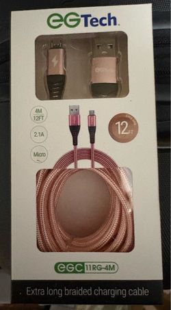 EGTech 12FT Braided Micro USB Charging Cable