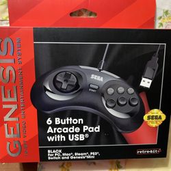 Sega genesis 6 Button and Arcade pad USB