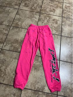 Pink Sp5der Sweats Cuffed