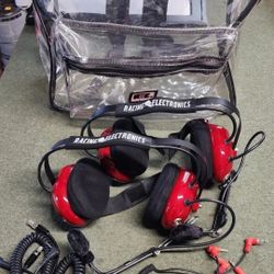 Two Racing Electronics 2 Way 1 Talk Port Behind The Head Legacy Headsets NASCAR