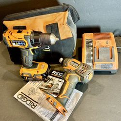 RIDGID TOOLS, Batteries & Charger, All In Good Condition, Priced Individually