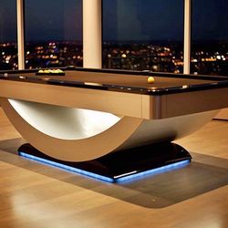 Custom S Reverse Rainbow Pool Table