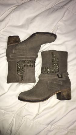 Vince Camuto leather studded boots