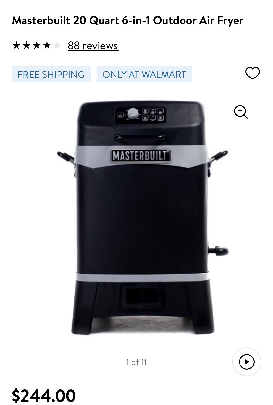 Masterbuilt 20 Quart 6-in-1 Outdoor Air Fryer