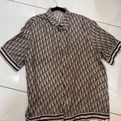 Dior Monogram Silk Button Dress Shirt authentic Immaculate 