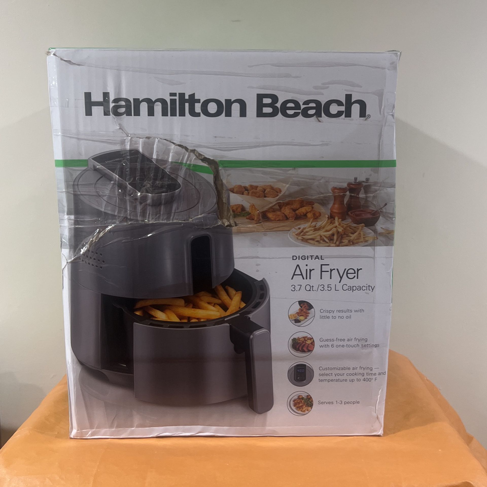Hammonton Beach Digital Air Fryer 3.7 Qt./3.5 L Capacity 