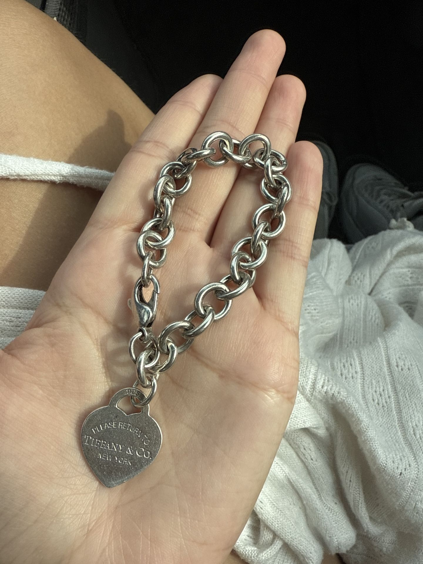 Authentic Tiffany & Co. “Return to Tiffany” Heart Tag Bracelet Sterling Silver 925 – 7.5”
