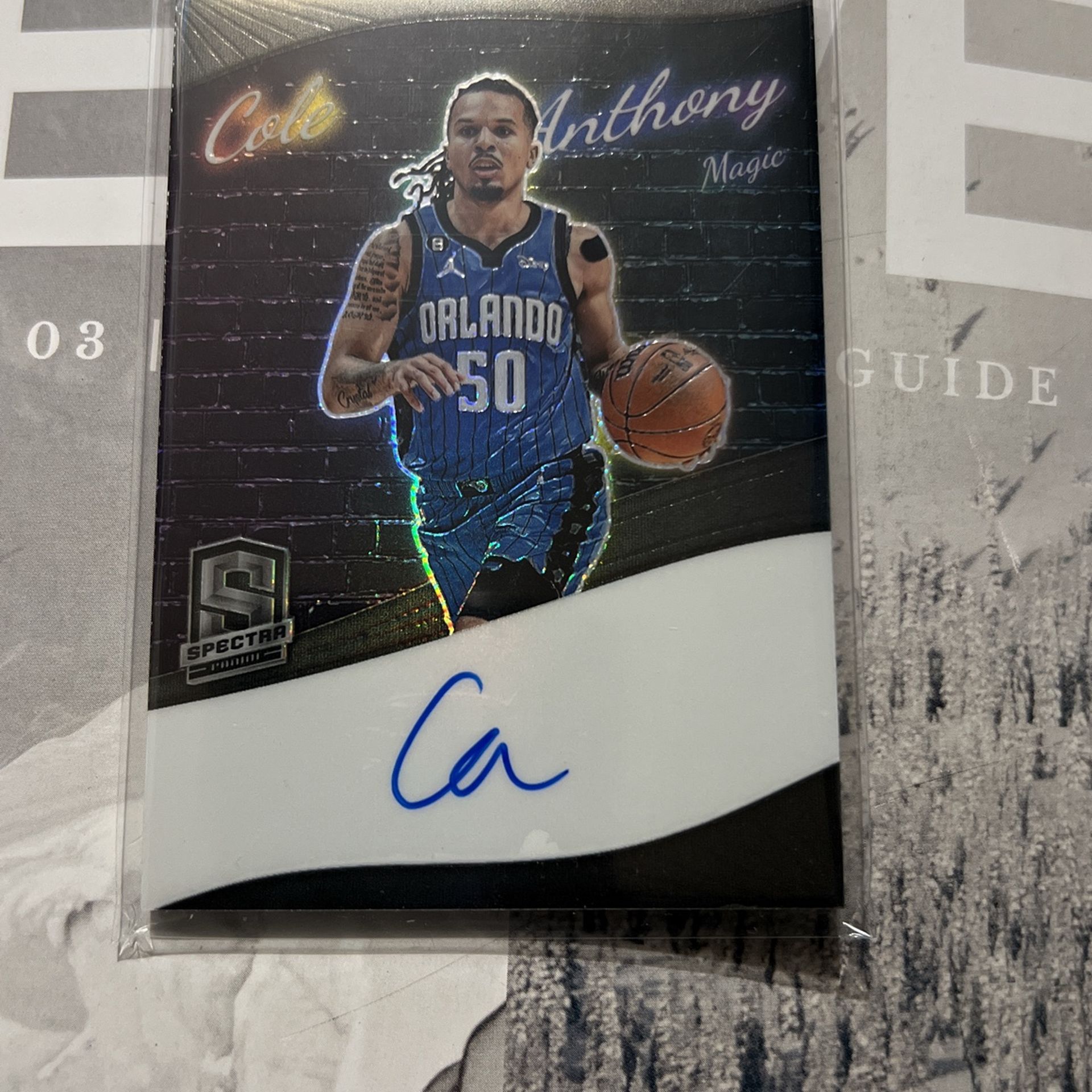 Color Graphs Auto 42/99 Orlando Magic -Cole Anthony