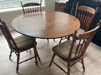 Wooden table with four Chairs