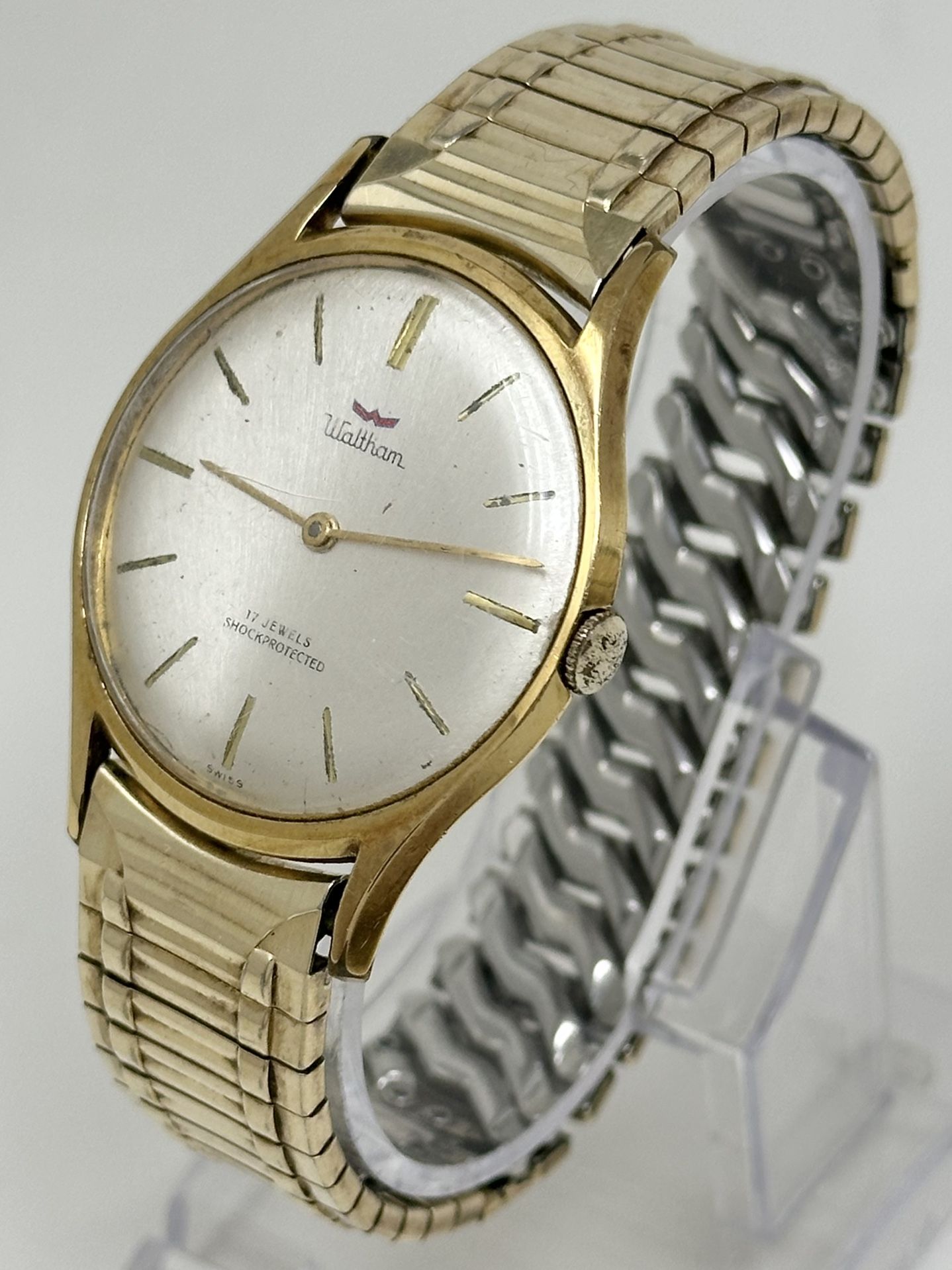 READ FIRST - Vintage Waltham 17 Jewels Mechanical Wind Up Gold Tone Men's Watch