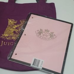 Juicy Couture Ladies Tote Bag & Notebook.
