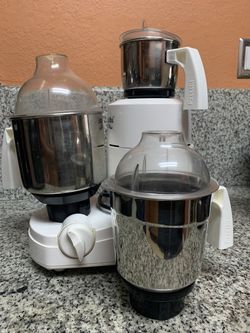 Preethi Eco Plus Mixer Grinder, White, 3 Jar