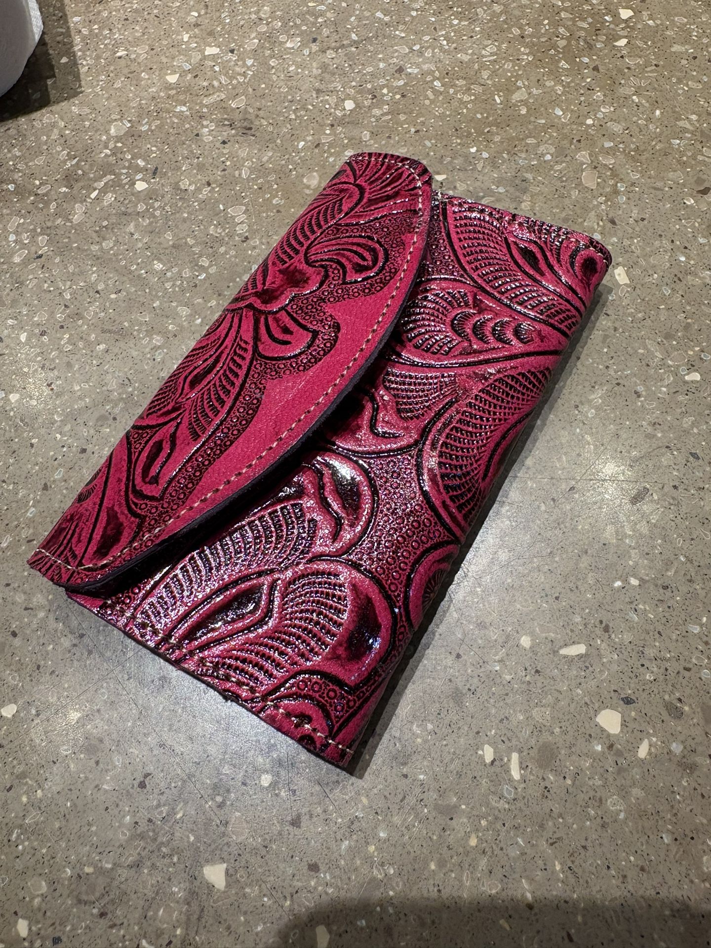NEW Leather Small Pink Wallet
