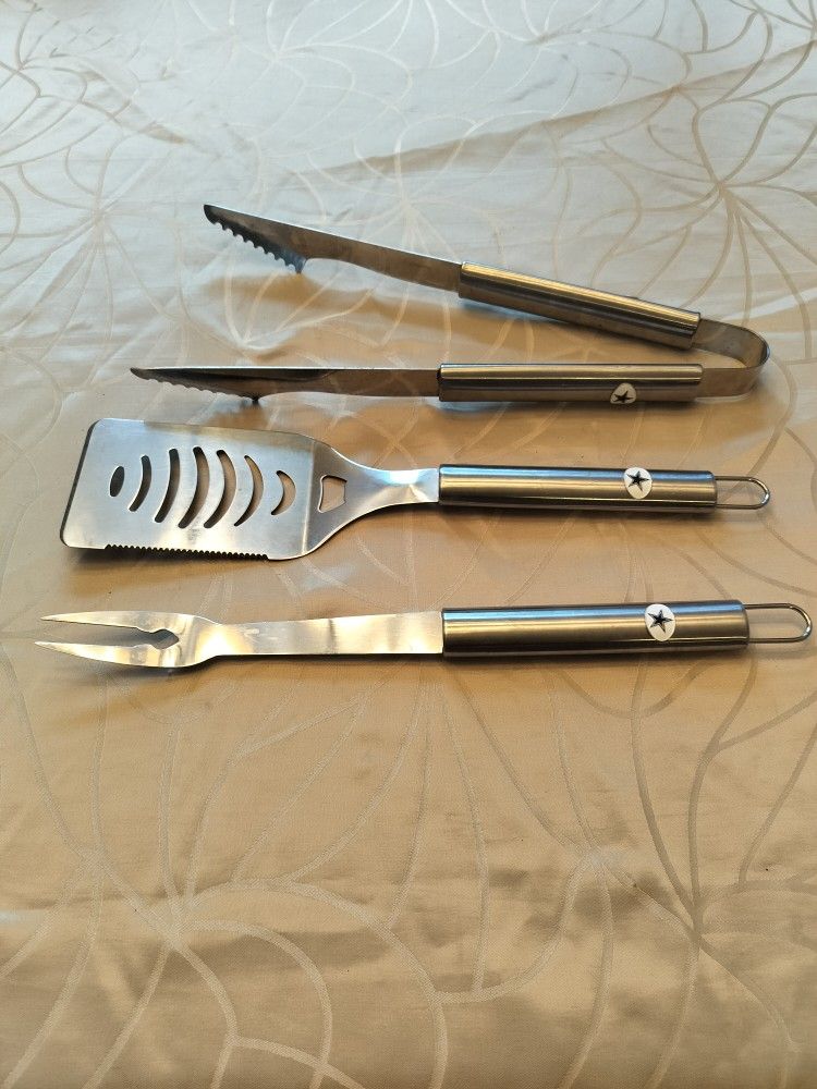 Dallas Cowboys 3-piece BBQ stainless steel set