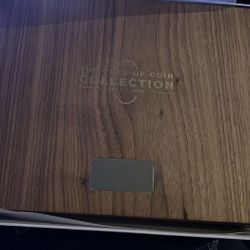 COIN COLLECTION WOODEN BOX ELEGANT BY DAVIDOFF NEW