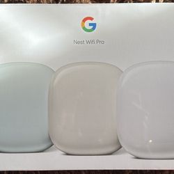New Google Nest Wifi Pro 6E Mesh Wireless Router - 3 pack AXE5400 Mesh Router