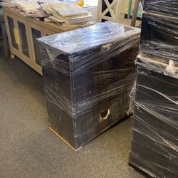 XL 3drawer Tall Nightstands. Cheaper Quality With Rollers $250 Pair. Black Or Espresso 