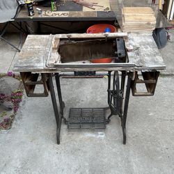 **Singer** Antique Sewing Machine Table W/Original Boxes