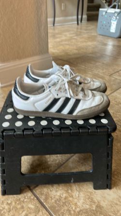 Beat up Adidas Sambas size 4
